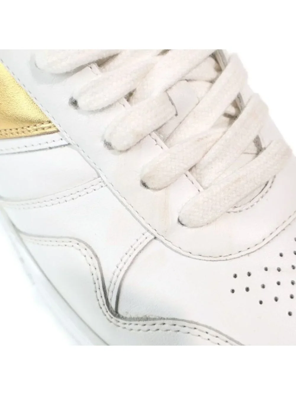 Celine Block Leather Thick Sole Sneakers White Gold - Picture 6 of 6